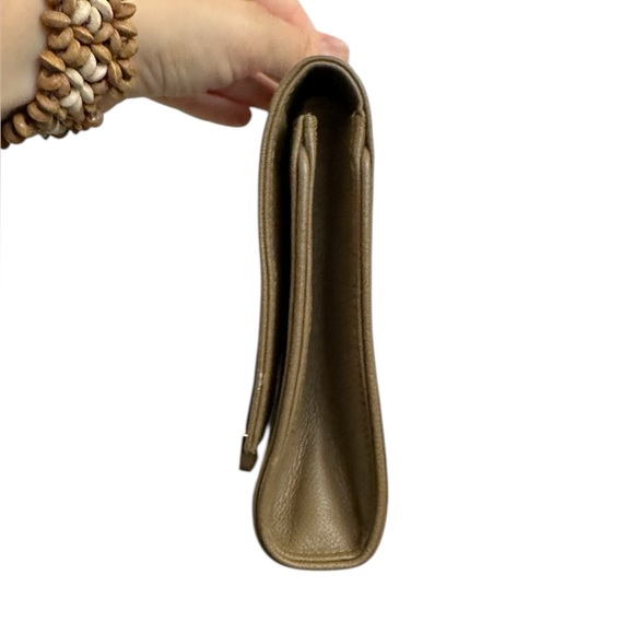 See By Chloe clutch khaki brown leather VGUC